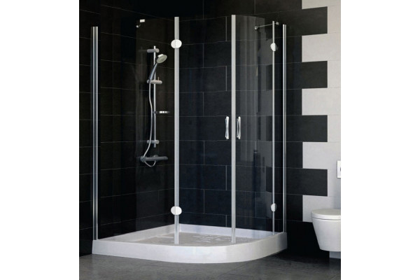 Душевой уголок Vegas Glass AFS-F 120*110 08 01 L стекло прозрачное, 120x110, прямоугольный-асимметричный, двери распашные