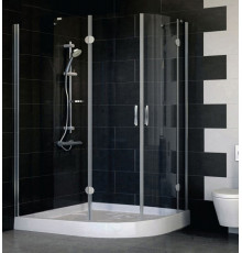 Душевой уголок Vegas Glass AFS-F 120*110 07 01 L стекло прозрачное, 120x110, прямоугольный-асимметричный, двери распашные