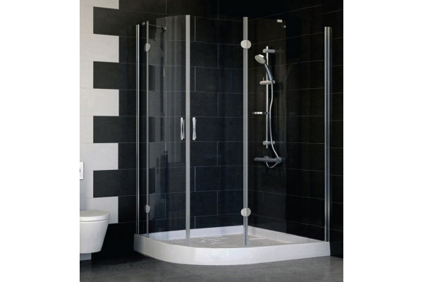 Душевой уголок Vegas Glass AFS-F 120*110 07 01 R стекло прозрачное, 120x110, прямоугольный-асимметричный, двери распашные