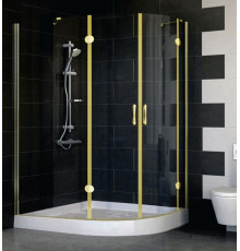 Душевой уголок Vegas Glass AFS-F 120*110 09 01 L стекло прозрачное, 120x110, прямоугольный-асимметричный, двери распашные