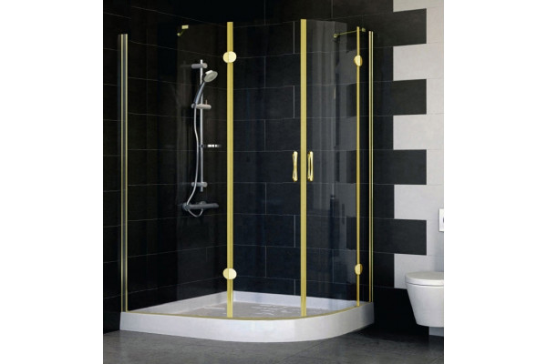 Душевой уголок Vegas Glass AFS-F 120*110 09 01 L стекло прозрачное, 120x110, прямоугольный-асимметричный, двери распашные