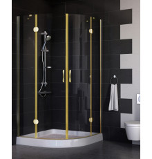 Душевой уголок Vegas Glass AFS 0100 09 01 стекло прозрачное, 100x100, четверть круга, двери распашные