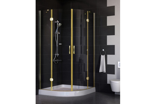 Душевой уголок Vegas Glass AFS 0100 09 01 стекло прозрачное, 100x100, четверть круга, двери распашные
