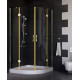 Душевой уголок Vegas Glass AFS 0100 09 01 стекло прозрачное, 100x100, четверть круга, двери распашные