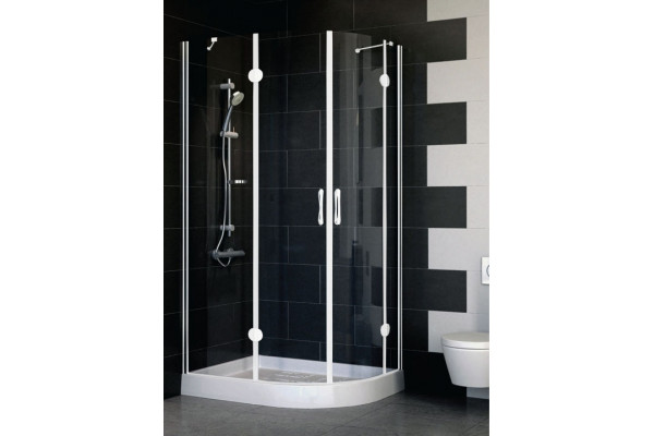 Душевой уголок Vegas Glass AFS-F 100*80 01 01 L стекло прозрачное, 100x80, прямоугольный-асимметричный, двери распашные
