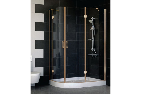 Душевой уголок Vegas Glass AFS-F 120*80 05 01 R стекло прозрачное, 120x80, прямоугольный-асимметричный, двери распашные