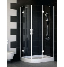Душевой уголок Vegas Glass AFS-F 100*80 01 01 R стекло прозрачное, 100x80, прямоугольный-асимметричный, двери распашные