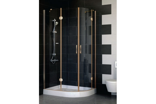 Душевой уголок Vegas Glass AFS-F 100*80 05 01 L стекло прозрачное, 100x80, прямоугольный-асимметричный, двери распашные