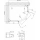 Душевой уголок Vegas Glass AFS-F 100*80 05 01 L стекло прозрачное, 100x80, прямоугольный-асимметричный, двери распашные
