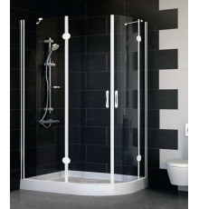 Душевой уголок Vegas Glass AFS-F 120*80 01 01 L стекло прозрачное, 120x80, прямоугольный-асимметричный, двери распашные