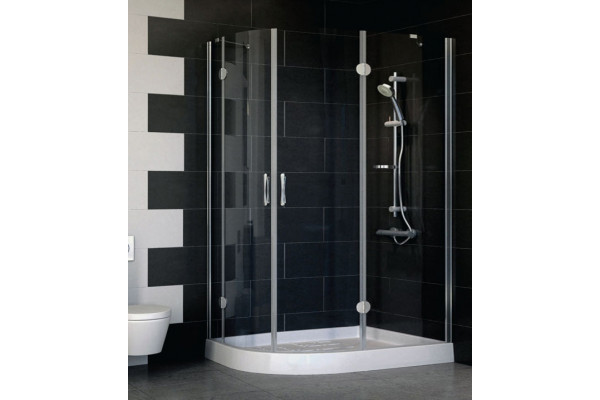 Душевой уголок Vegas Glass AFS-F 120*80 07 01 R стекло прозрачное, 120x80, прямоугольный-асимметричный, двери распашные