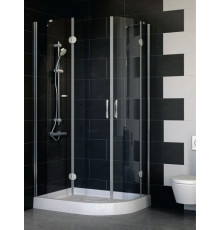 Душевой уголок Vegas Glass AFS-F 100*80 07 01 L стекло прозрачное, 100x80, прямоугольный-асимметричный, двери распашные