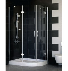 Душевой уголок Vegas Glass AFS-F 110*80 08 01 L стекло прозрачное, 110x80, прямоугольный-асимметричный, двери распашные