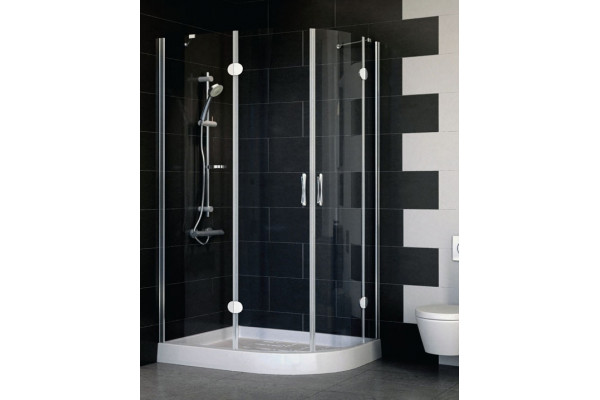 Душевой уголок Vegas Glass AFS-F 110*80 08 01 L стекло прозрачное, 110x80, прямоугольный-асимметричный, двери распашные