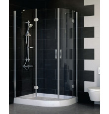 Душевой уголок Vegas Glass AFS-F 110*80 07 01 L стекло прозрачное, 110x80, прямоугольный-асимметричный, двери распашные