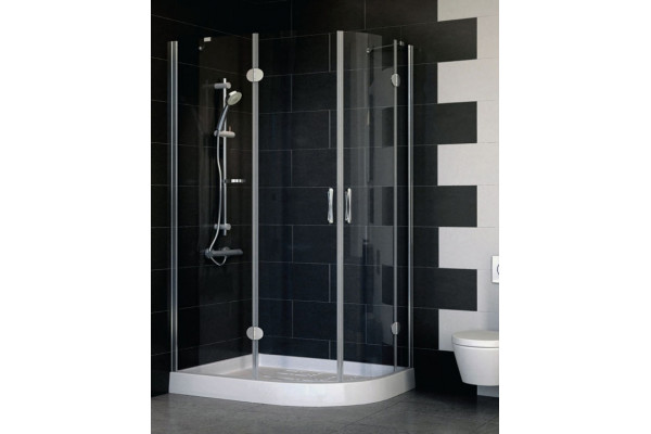 Душевой уголок Vegas Glass AFS-F 110*80 07 01 L стекло прозрачное, 110x80, прямоугольный-асимметричный, двери распашные