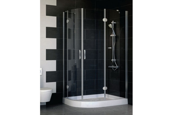 Душевой уголок Vegas Glass AFS-F 110*80 07 01 R стекло прозрачное, 110x80, прямоугольный-асимметричный, двери распашные