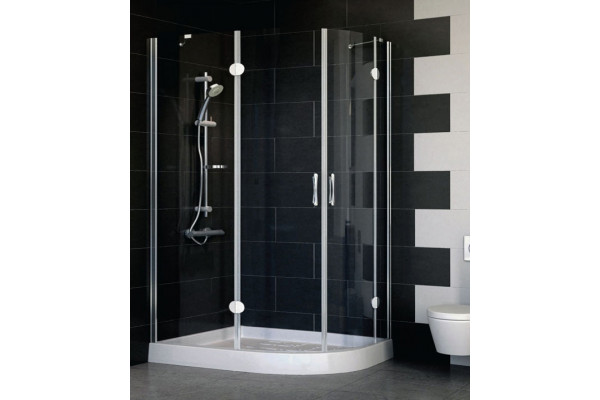 Душевой уголок Vegas Glass AFS-F 120*80 08 01 L стекло прозрачное, 120x80, прямоугольный-асимметричный, двери распашные