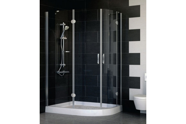 Душевой уголок Vegas Glass AFS-F 120*80 07 01 L стекло прозрачное, 120x80, прямоугольный-асимметричный, двери распашные