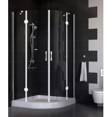 Душевой уголок Vegas Glass AFS 0100 01 01 стекло прозрачное, 100x100, четверть круга, двери распашные