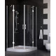 Душевой уголок Vegas Glass AFS 0100 01 01 стекло прозрачное, 100x100, четверть круга, двери распашные