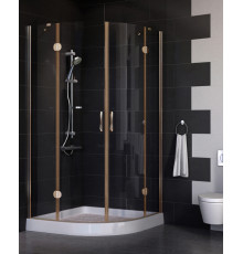 Душевой уголок Vegas Glass AFS 0100 05 01 стекло прозрачное, 100x100, четверть круга, двери распашные
