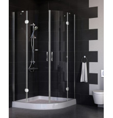 Душевой уголок Vegas Glass AFS 0100 08 01 стекло прозрачное, 100x100, четверть круга, двери распашные