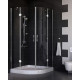 Душевой уголок Vegas Glass AFS 0100 08 01 стекло прозрачное, 100x100, четверть круга, двери распашные
