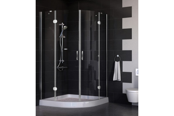 Душевой уголок Vegas Glass AFS 0110 08 01 стекло прозрачное, 110x110, четверть круга, двери распашные