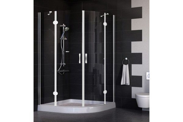 Душевой уголок Vegas Glass AFS 0120 01 01 стекло прозрачное, 120x120, четверть круга, двери распашные