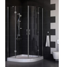 Душевой уголок Vegas Glass AFS 0100 07 01 стекло прозрачное, 100x100, четверть круга, двери распашные