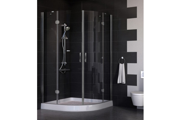 Душевой уголок Vegas Glass AFS 0110 07 01 стекло прозрачное, 110x110, четверть круга, двери распашные