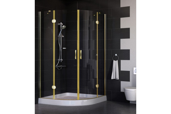 Душевой уголок Vegas Glass AFS 0110 09 01 стекло прозрачное, 110x110, четверть круга, двери распашные