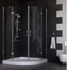 Душевой уголок Vegas Glass AFS 0120 07 01 стекло прозрачное, 120x120, четверть круга, двери распашные