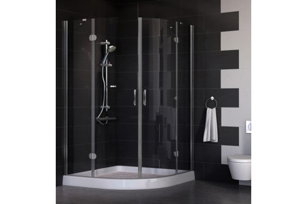 Душевой уголок Vegas Glass AFS 0120 07 01 стекло прозрачное, 120x120, четверть круга, двери распашные