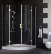 Душевой уголок Vegas Glass AFS 0120 09 01 стекло прозрачное, 120x120, четверть круга, двери распашные