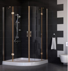 Душевой уголок Vegas Glass AFS 0120 05 01 стекло прозрачное, 120x120, четверть круга, двери распашные