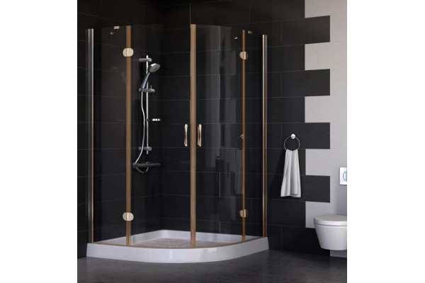 Душевой уголок Vegas Glass AFS 0120 05 01 стекло прозрачное, 120x120, четверть круга, двери распашные