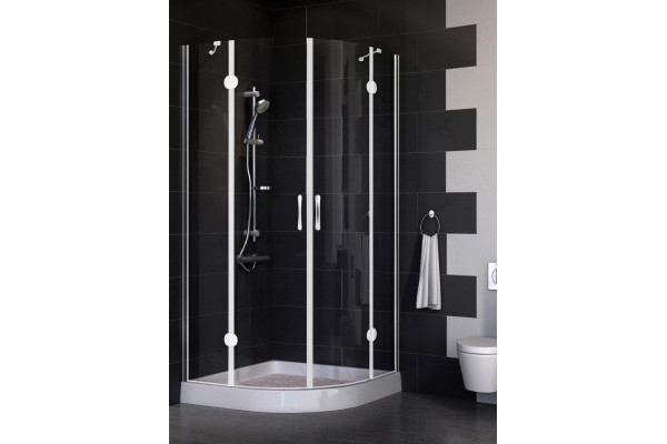 Душевой уголок Vegas Glass AFS 0090 01 01 стекло прозрачное, 90x90, четверть круга, двери распашные