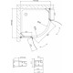 Душевой уголок Vegas Glass AFS 0080 01 01 стекло прозрачное, 80x80, четверть круга, двери распашные