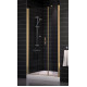 Душевая дверь в нишу Vegas Glass EP-F-2 0125 05 01 L стекло прозрачное, 125, распашная, профиль бронза
