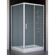 Душевой уголок Vegas Glass ZP+ZPV 100*100 01 10 профиль белый, стекло сатин, квадратный, двери раздвижные
