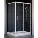 Душевой уголок Vegas Glass ZP+ZPV 110*100 01 01 профиль белый, стекло прозрачное, прямоугольный, двери раздвижные