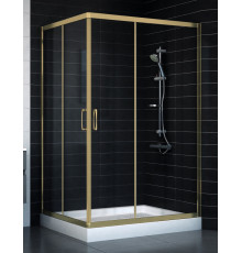 Душевой уголок Vegas Glass ZA-F 0120*100 05 01 профиль бронза, стекло прозрачное, прямоугольный, двери раздвижные