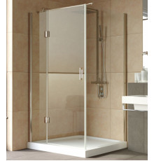 Душевой уголок Vegas Glass AFP-Fis Lux 120*100 05 01 L профиль бронза, стекло прозрачное, прямоугольный, двери распашные