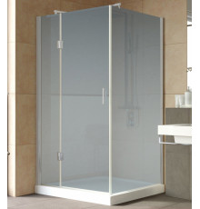 Душевой уголок Vegas Glass AFP-Fis Lux 120*100 07 10 L профиль матовый хром, стекло сатин, прямоугольный, двери распашные