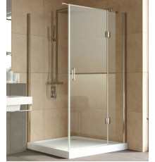 Душевой уголок Vegas Glass AFP-Fis Lux 120*100 05 01 R профиль бронза, стекло прозрачное, прямоугольный, двери распашные