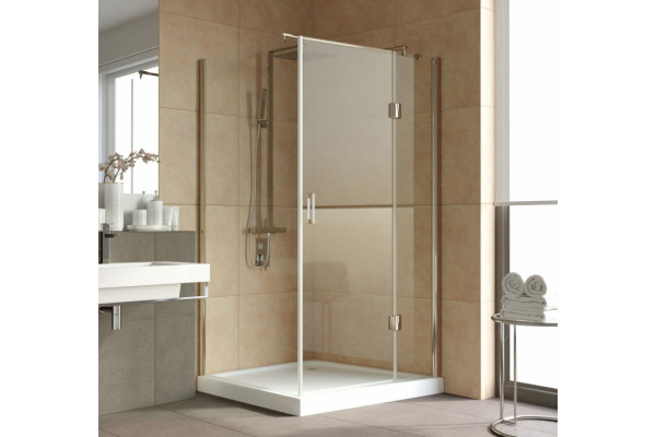 Душевой уголок Vegas Glass AFP-Fis Lux 120*100 05 01 R профиль бронза, стекло прозрачное, прямоугольный, двери распашные