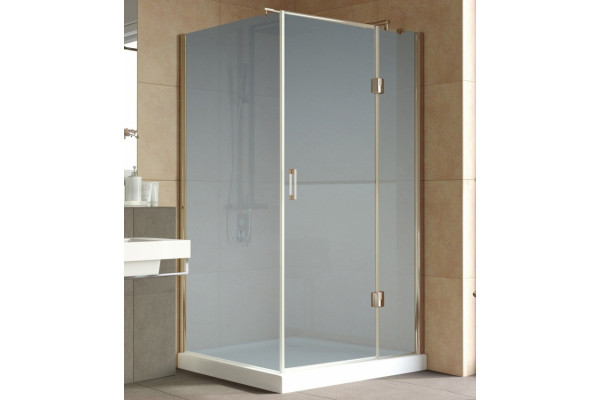 Душевой уголок Vegas Glass AFP-Fis Lux 120*100 05 10 R профиль бронза, стекло сатин, прямоугольный, двери распашные