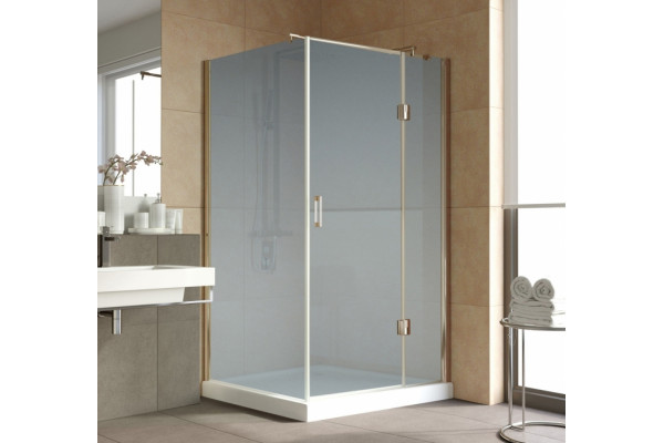 Душевой уголок Vegas Glass AFP-Fis Lux 120*100 05 10 R профиль бронза, стекло сатин, прямоугольный, двери распашные
